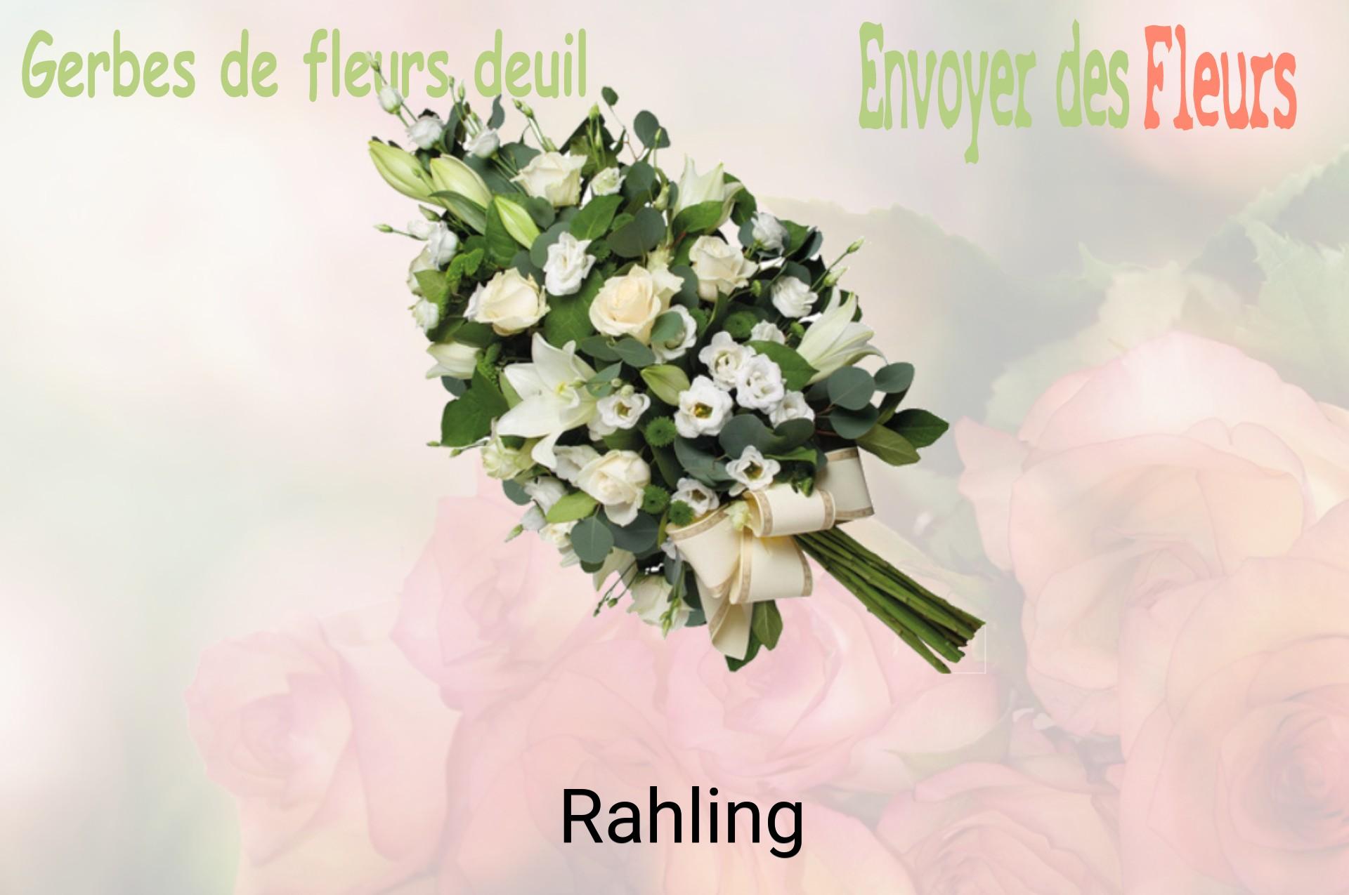 Gerbe de fleurs de deuil livrée à Rahling